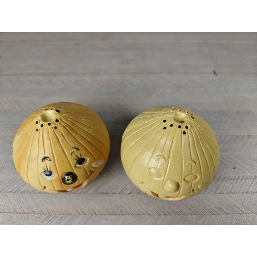 Vintage 1980 Holt Howard Style Onion Head Refrigerator Baking Soda Holders